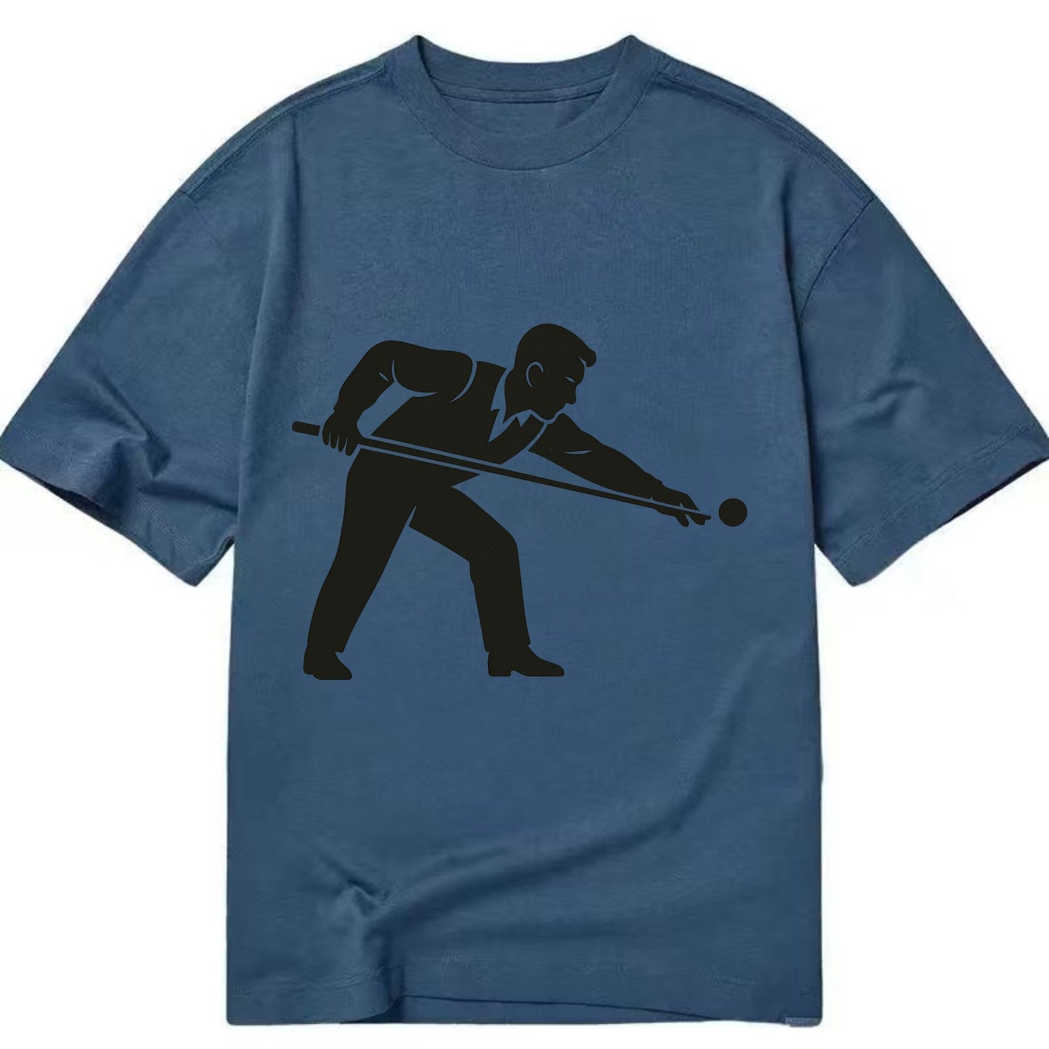 Pool player lining up shot - Classic T-shirt - Twilight Navy(Blue)