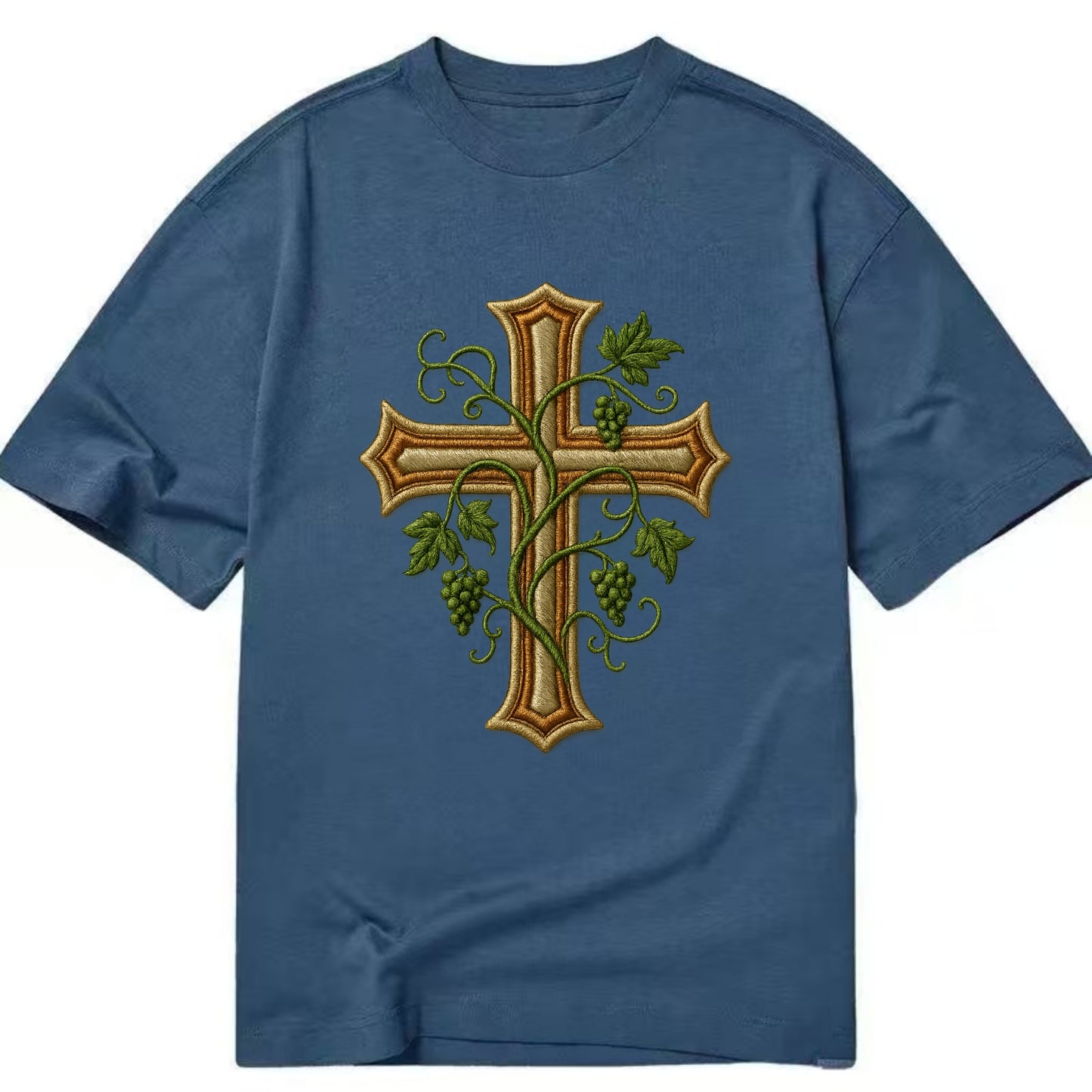 Vine Cross  - Classic T-shirt - Twilight Navy(Blue)