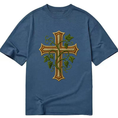 Vine Cross  - Classic T-shirt - Twilight Navy(Blue)