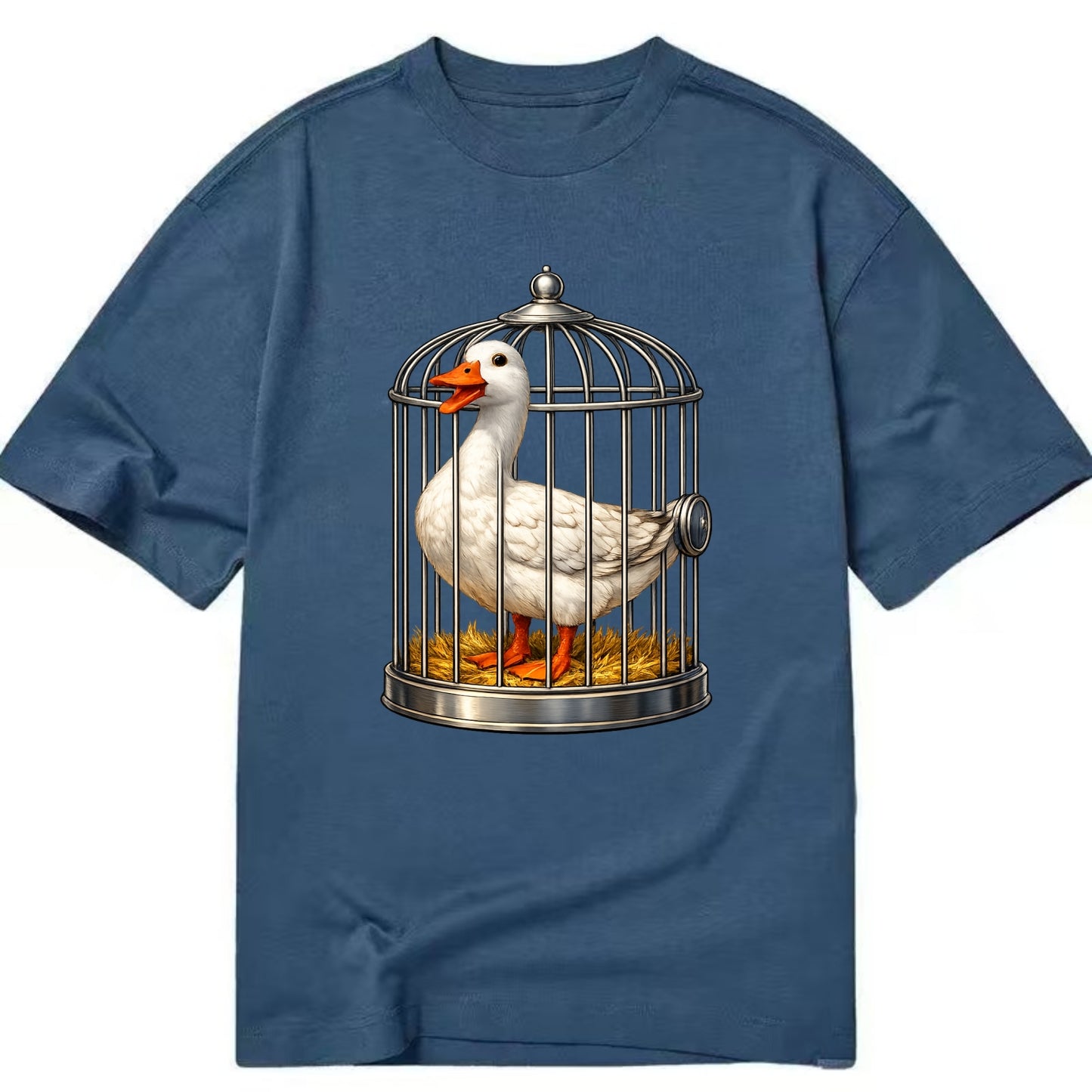 Duck In Cage - Classic T-shirt - Twilight Navy(Blue)