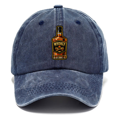 WHISKEY BOTTLE - bourbon bottle in amber and gold , spirits connoisseur - Classic Cap - Twilight Navy(Blue)