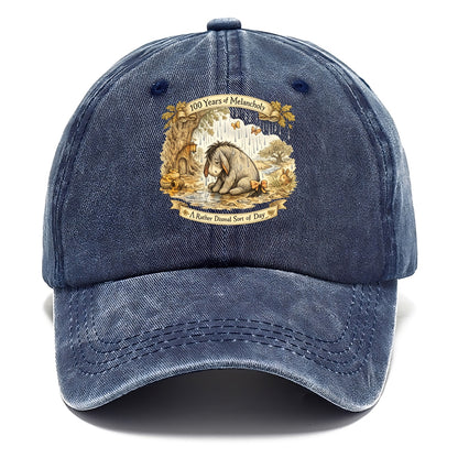 GLOOMY GLEN | Droopy figure in rain | Tattered tail bow | Pessimistic poetry | - Classic Cap - Twilight Navy(Blue)