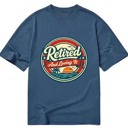 Carefree Retirement Emblem - Classic T-shirt - Twilight Navy(Blue)
