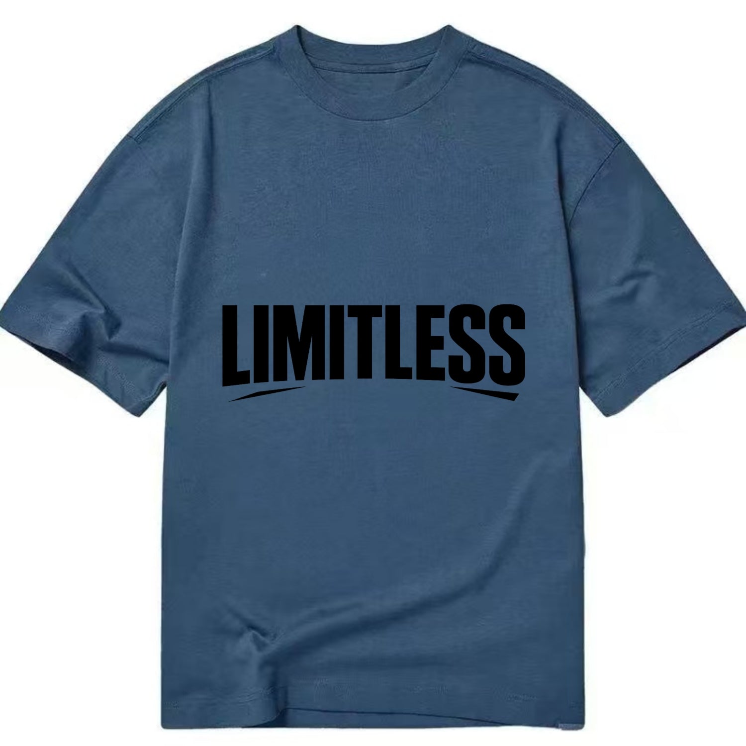 Bold typography design - "LIMITLESS" - no boundaries, infinite potential - Classic T-shirt - Twilight Navy(Blue)