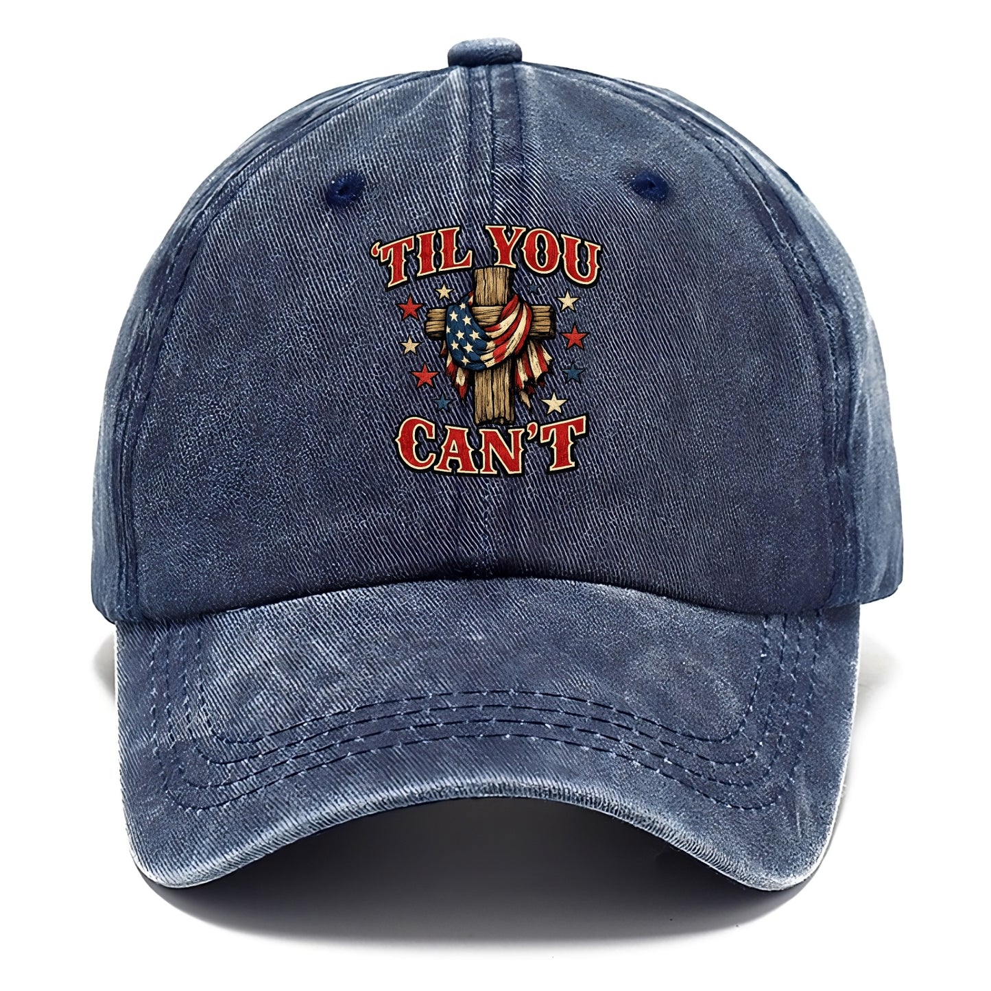 Til You Cant - Flag Cross - Classic Cap - Twilight Navy(Blue)
