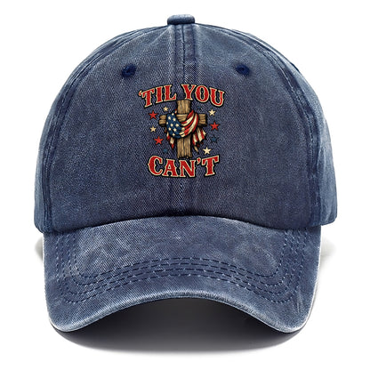 Til You Cant - Flag Cross - Classic Cap - Twilight Navy(Blue)