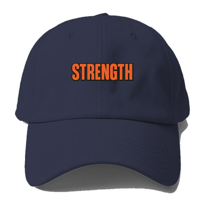 Bold typography design - "STRENGTH" - inner power, resilience, - Baseball Cap For Big Heads - Twilight Navy(Blue)