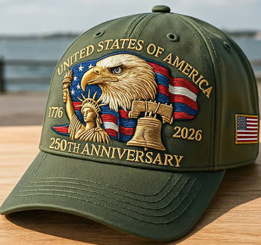 USA 250th Anniversary 3D Logo Baseball Cap