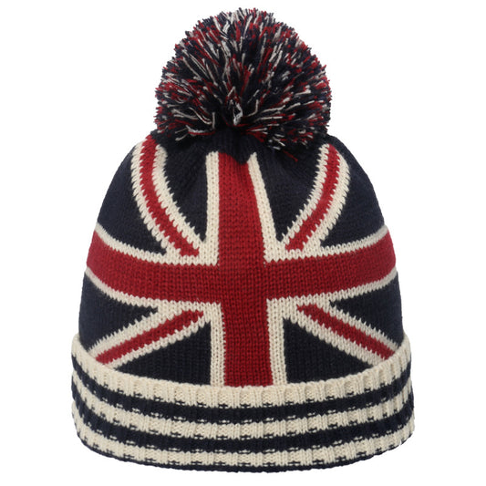 USA/UK Flag Knit Beanie - Cozy Wool Blend Hat