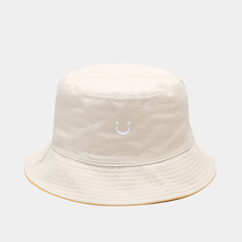 U Smiley Face Reversible Bucket Hat - Korean Style