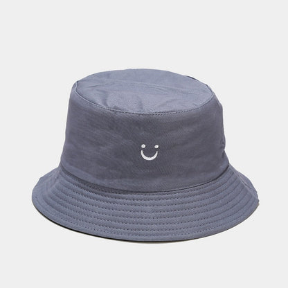 U Smiley Face Reversible Bucket Hat - Korean Style