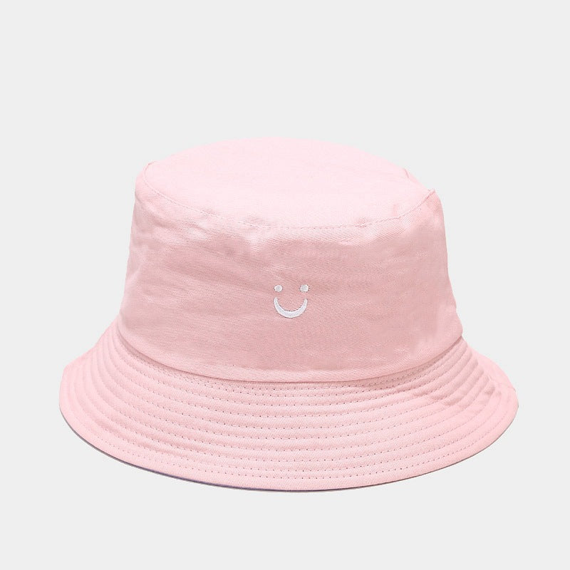 U Smiley Face Reversible Bucket Hat - Korean Style