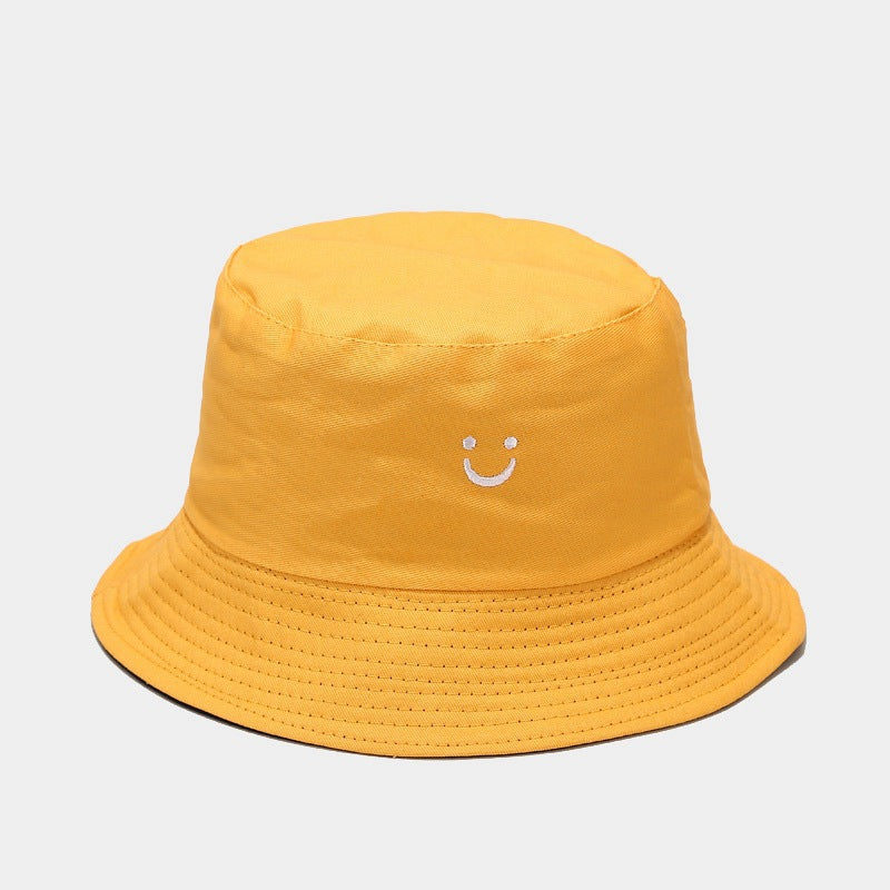 U Smiley Face Reversible Bucket Hat - Korean Style