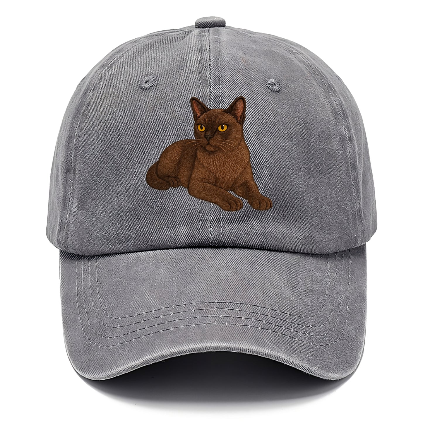 Burmese  relaxed lying down with head up Classic Cap - Urban Haze(Grey)