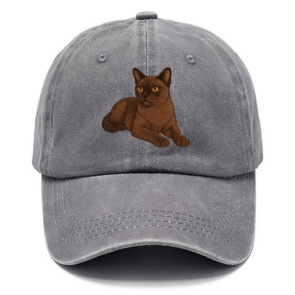 Burmese  relaxed lying down with head up Classic Cap - Urban Haze(Grey)