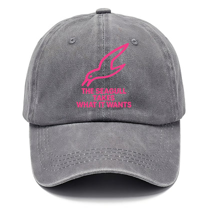 THE SEAGULL TAKES WHAT IT WANTS | Aggressive seagull diving down - Classic Cap - Urban Haze(Grey)