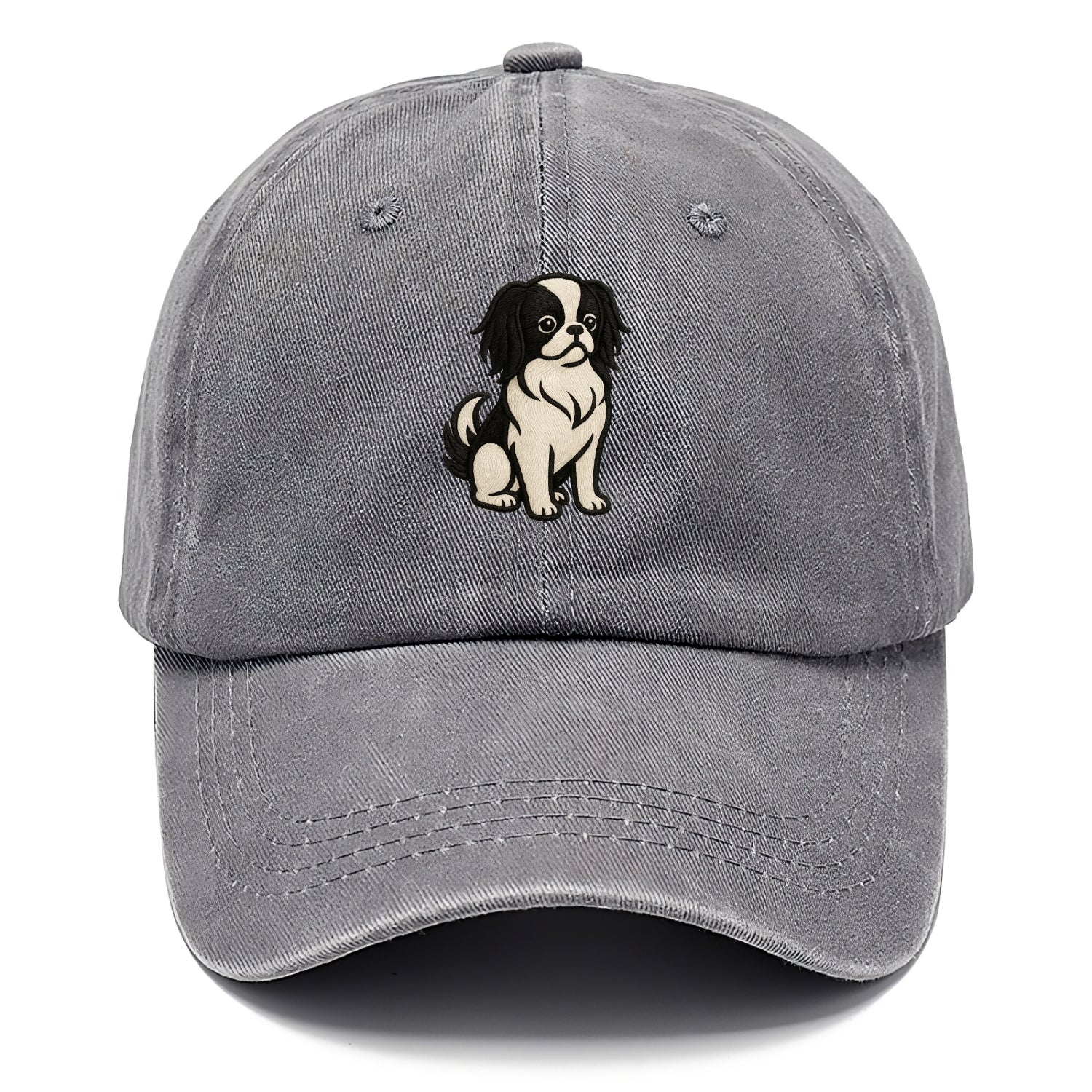Japanese Chin - Black and white sitting Classic Cap - Urban Haze(Grey)