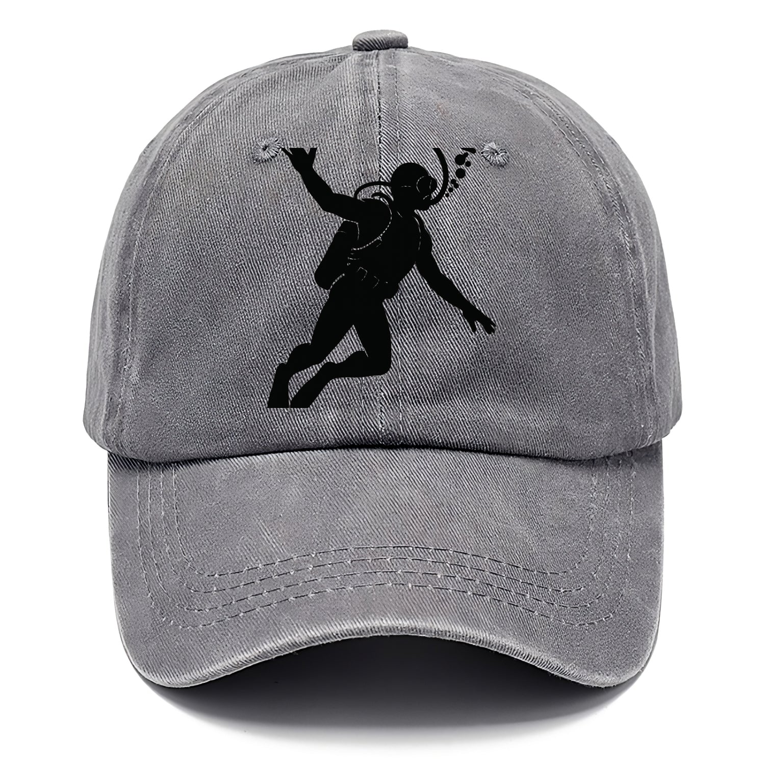 Scuba diver descending with gear - Classic Cap - Urban Haze(Grey)