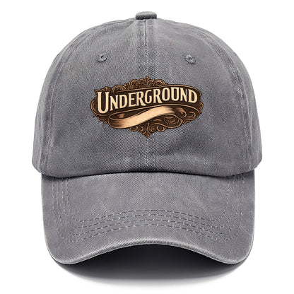 Bold typography design - "UNDERGROUND" - hidden scene, alternative - Classic Cap - Urban Haze(Grey)