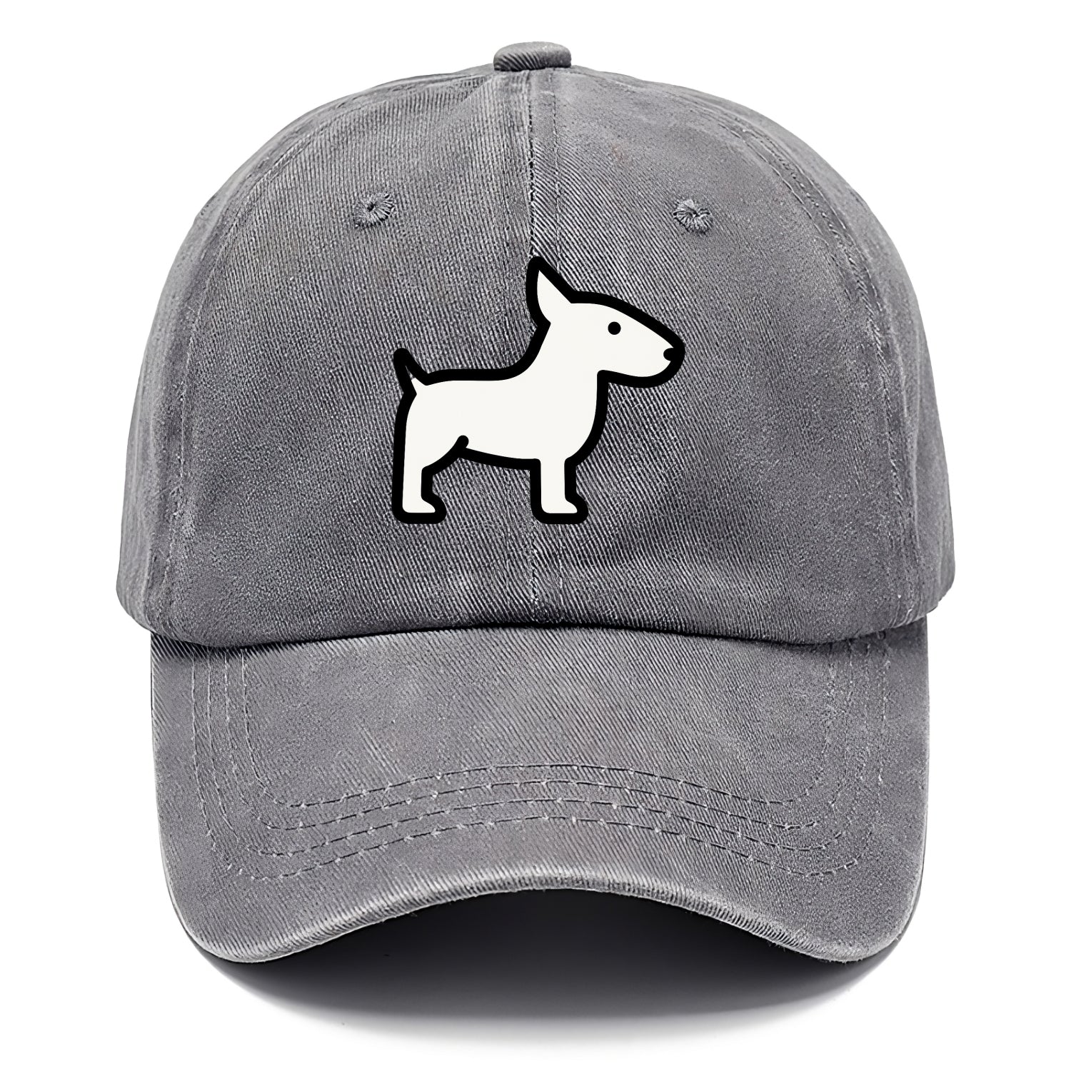 Bull Terrier - White egg-shaped head flat side profile - Classic Cap - Urban Haze(Grey)