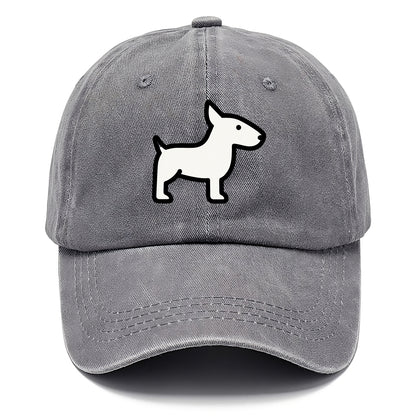 Bull Terrier - White egg-shaped head flat side profile - Classic Cap - Urban Haze(Grey)