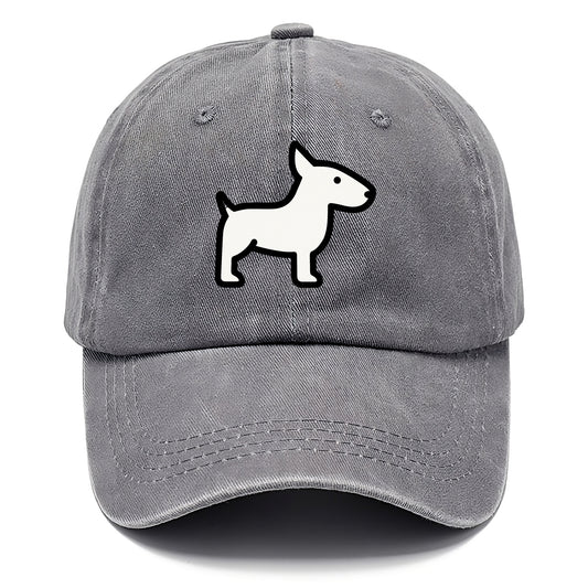 Bull Terrier - White egg-shaped head flat side profile - Classic Cap - Urban Haze(Grey)