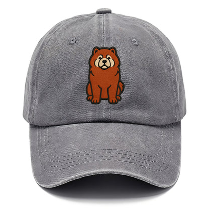 Chow Chow - Red fluffy sitting pose - Classic Cap - Urban Haze(Grey)