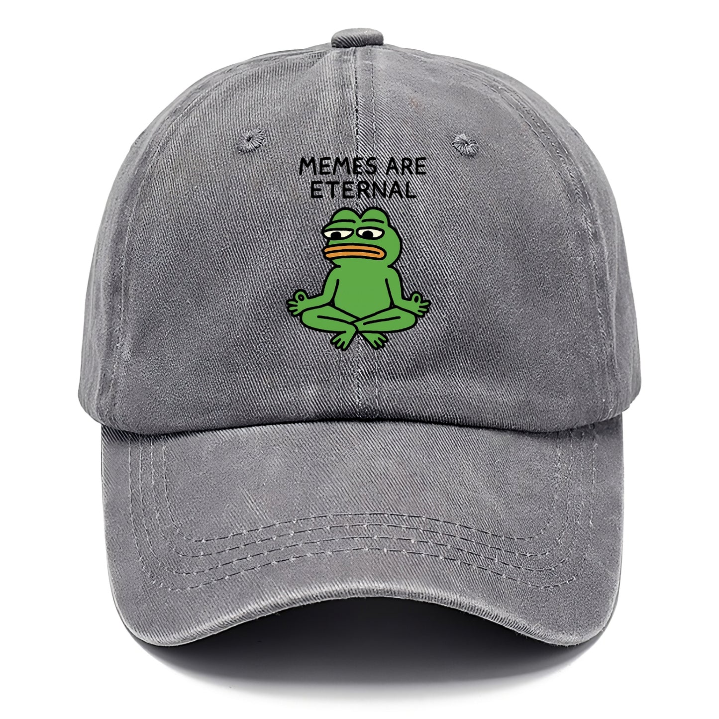 MEMES ARE ETERNAL | Immortal pepe meditating - Classic Cap - Urban Haze(Grey)