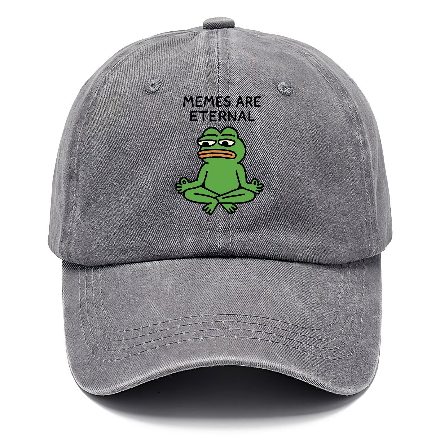 MEMES ARE ETERNAL | Immortal pepe meditating - Classic Cap - Urban Haze(Grey)