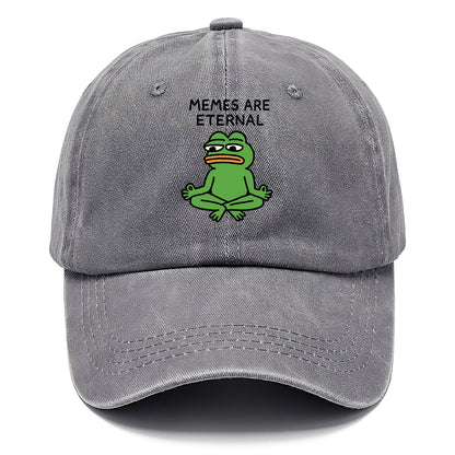 MEMES ARE ETERNAL | Immortal pepe meditating - Classic Cap - Urban Haze(Grey)