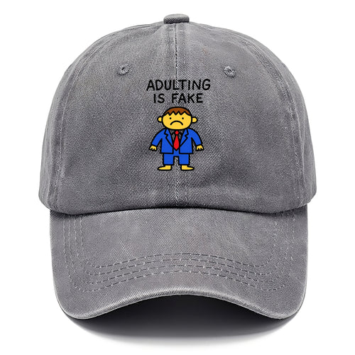 ADULTING IS FAKE | Child in suit pretending - Classic Cap