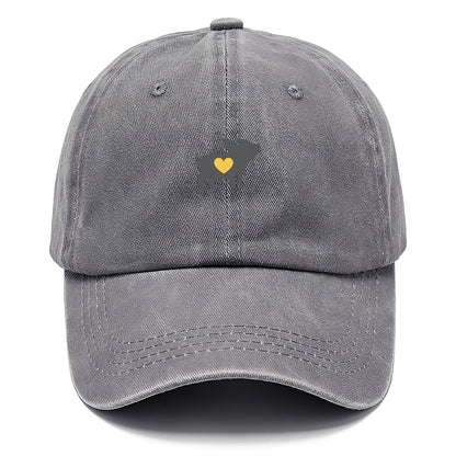 SMALL BUT BRAVE | Tiny piglet silhouette | Big heart within | Courage despite size | - Classic Cap - Urban Haze(Grey)