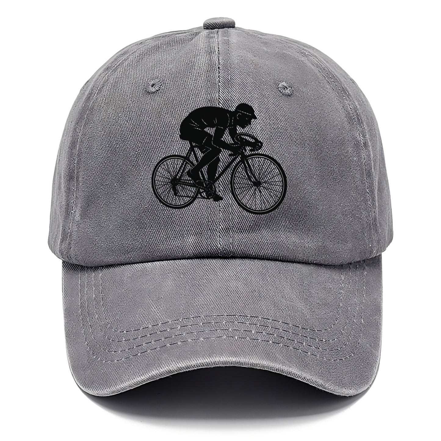 Cyclist sprinting in racing position - Classic Cap - Urban Haze(Grey)