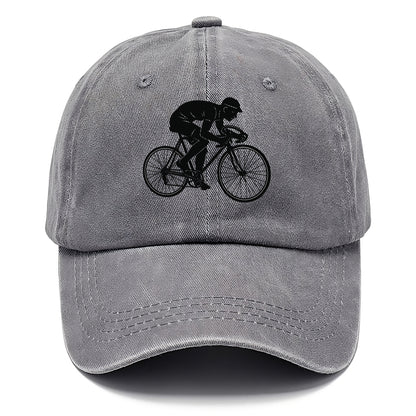 Cyclist sprinting in racing position - Classic Cap - Urban Haze(Grey)