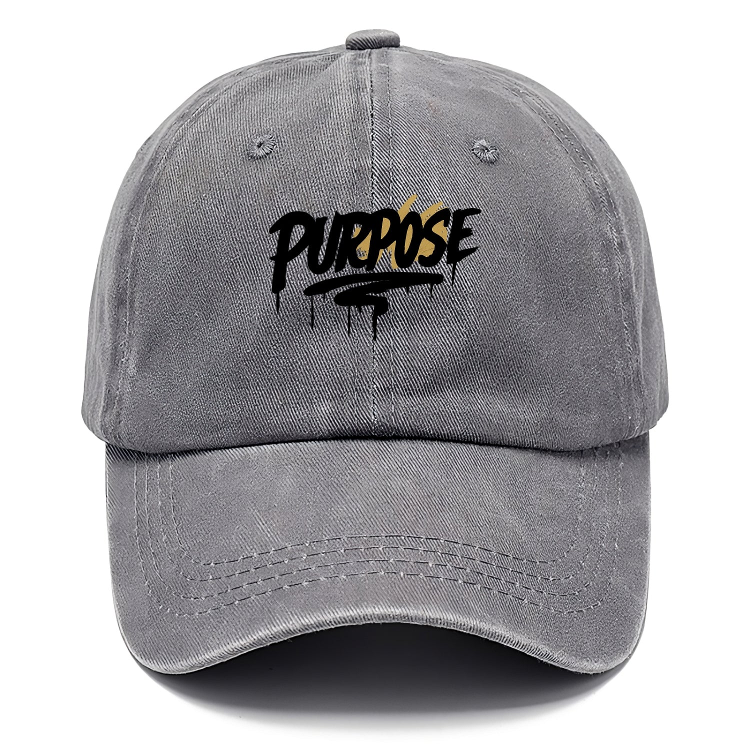 Bold typography design - "PURPOSE" - reason for being - Classic Cap - Urban Haze(Grey)