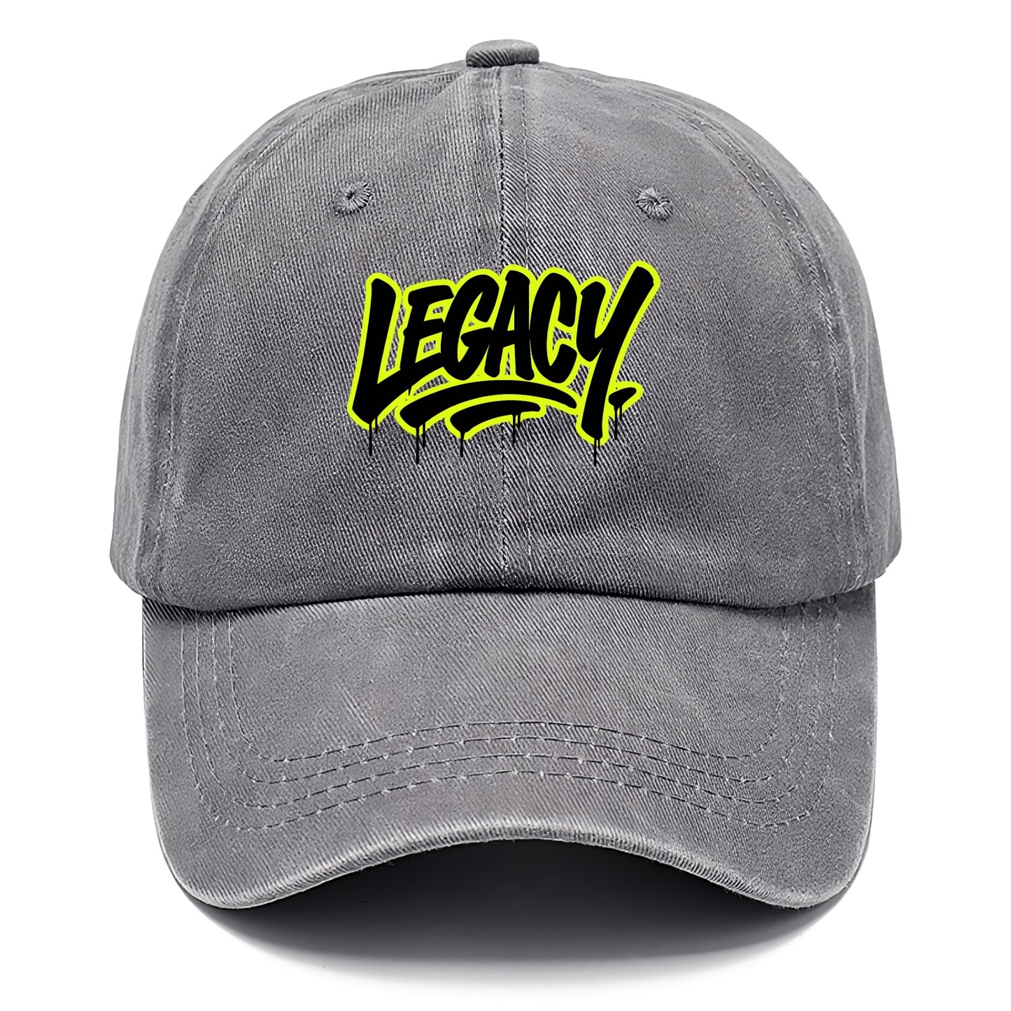 Bold typography design - "LEGACY" - what you leave behind, lasting impact - Classic Cap - Urban Haze(Grey)