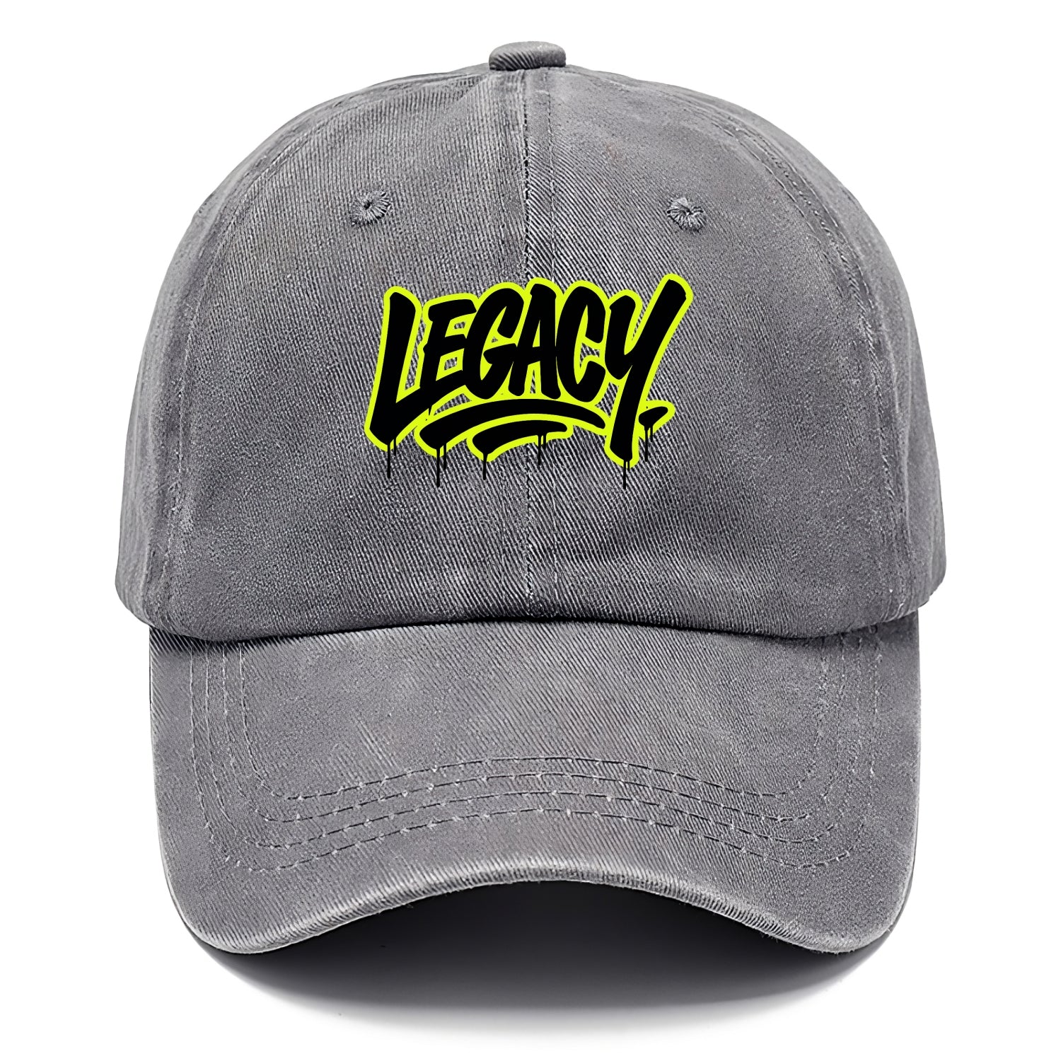 Bold typography design - "LEGACY" - what you leave behind, lasting impact - Classic Cap - Urban Haze(Grey)