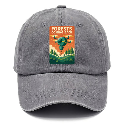 Reforestation drone planting millions of trees - "Forests Coming Back" - nature - Classic Cap - Urban Haze(Grey)