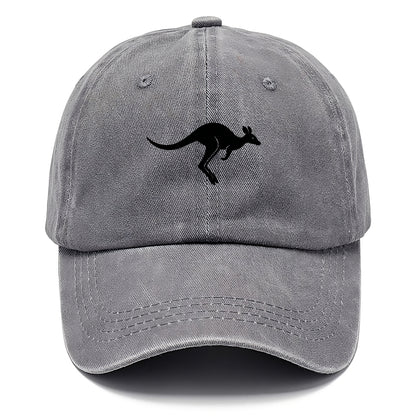 Kangaroo leaping across outback - Classic Cap - Urban Haze(Grey)