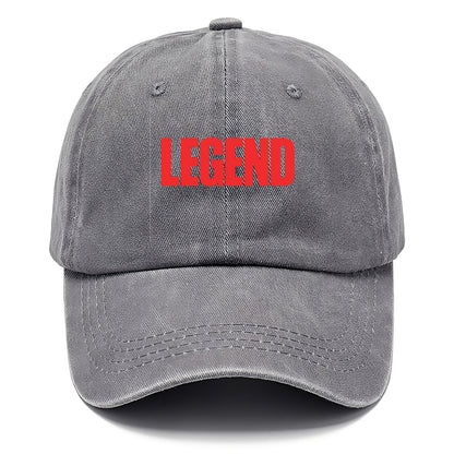 Bold typography design - "LEGEND" - remarkable person, iconic status - Classic Cap - Urban Haze(Grey)