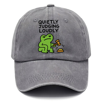 QUIETLY JUDGING LOUDLY | Silent gavel banging - Classic Cap - Urban Haze(Grey)