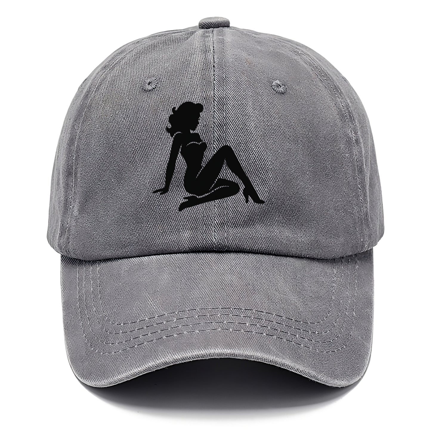 Pin-up girl classic pose - Classic Cap - Urban Haze(Grey)