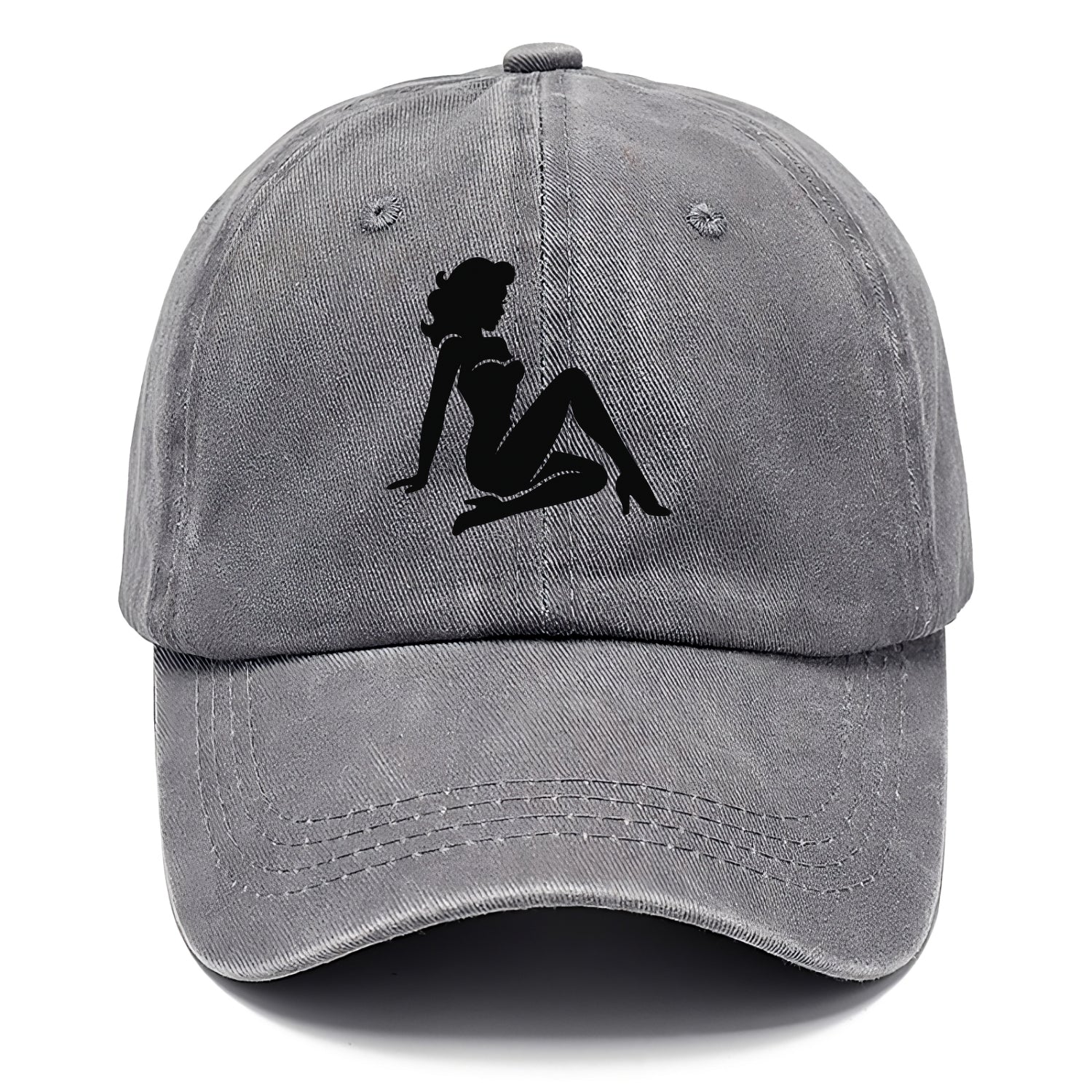Pin-up girl classic pose - Classic Cap - Urban Haze(Grey)