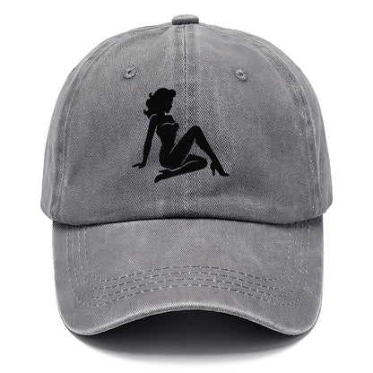 Pin-up girl classic pose - Classic Cap - Urban Haze(Grey)