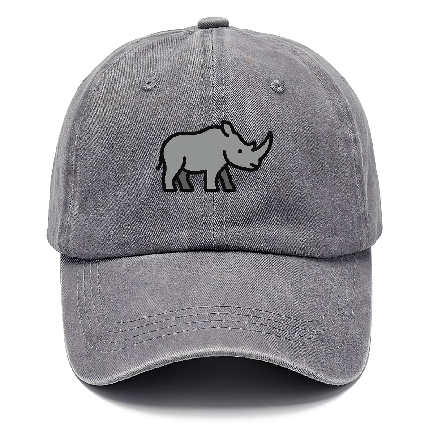 Rhinoceros - Gray with horn flat side profile - Classic Cap - Urban Haze(Grey)