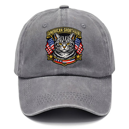 AMERICAN SHORTHAIR - classic american cat in silver tabby , all-American cat - Classic Cap - Urban Haze(Grey)