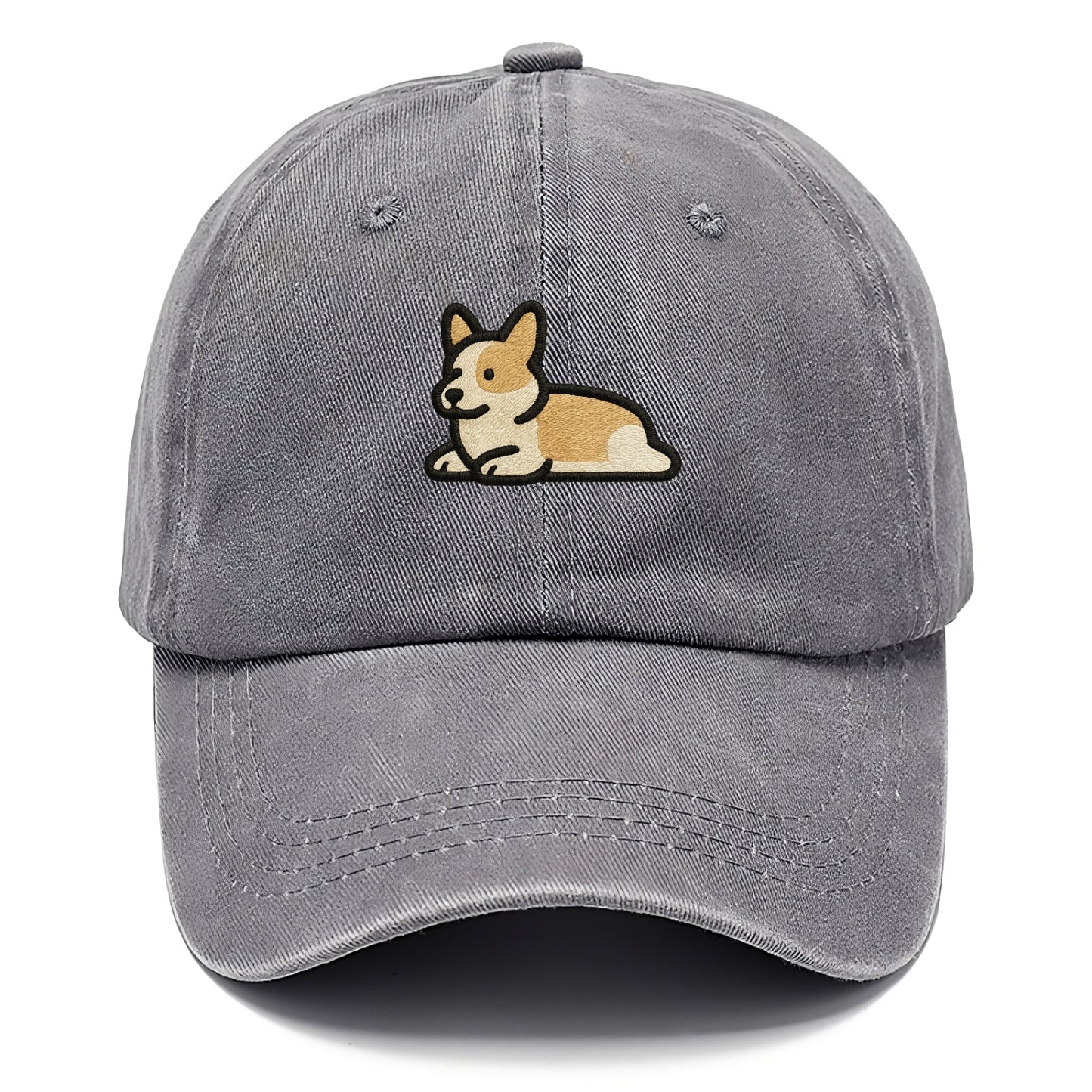 Corgi - Sploot lying position - Classic Cap - Urban Haze(Grey)