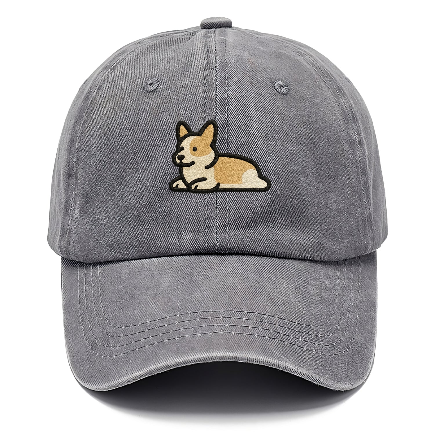Corgi - Sploot lying position - Classic Cap - Urban Haze(Grey)