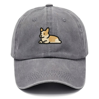 Corgi - Sploot lying position - Classic Cap - Urban Haze(Grey)