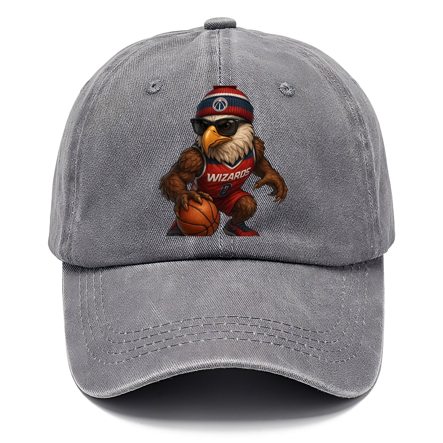 DC Eagle wearing Wizards red white and blue beanie with monument patch and wayfarer - Classic Cap - Urban Haze(Grey)